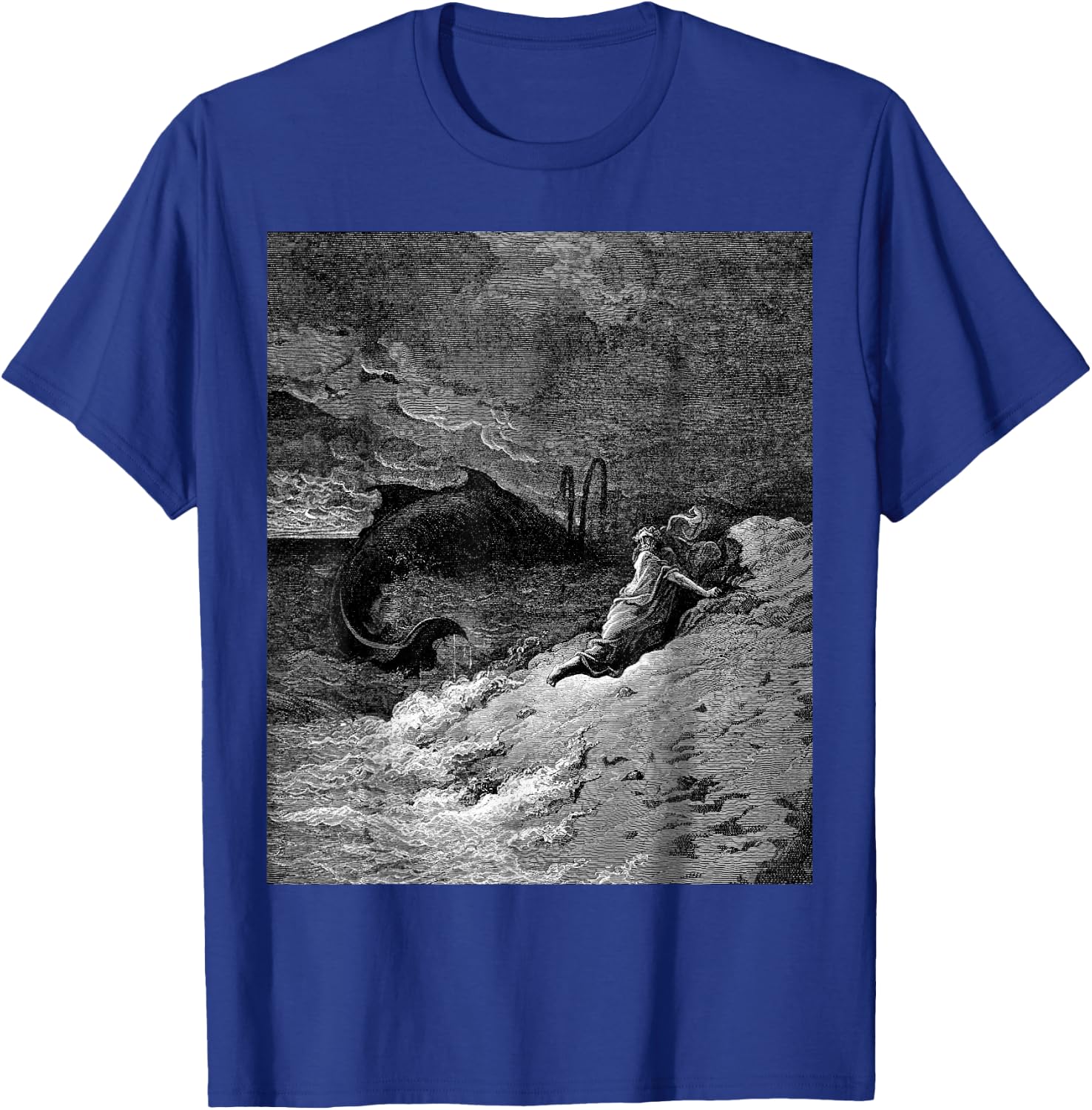 Jonah Cast Forth by the Whale Gustave Dore Biblical Art T-Shirt - T-Shirt | Royal