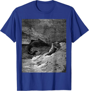 Jonah Cast Forth by the Whale Gustave Dore Biblical Art T-Shirt - T-Shirt | Royal
