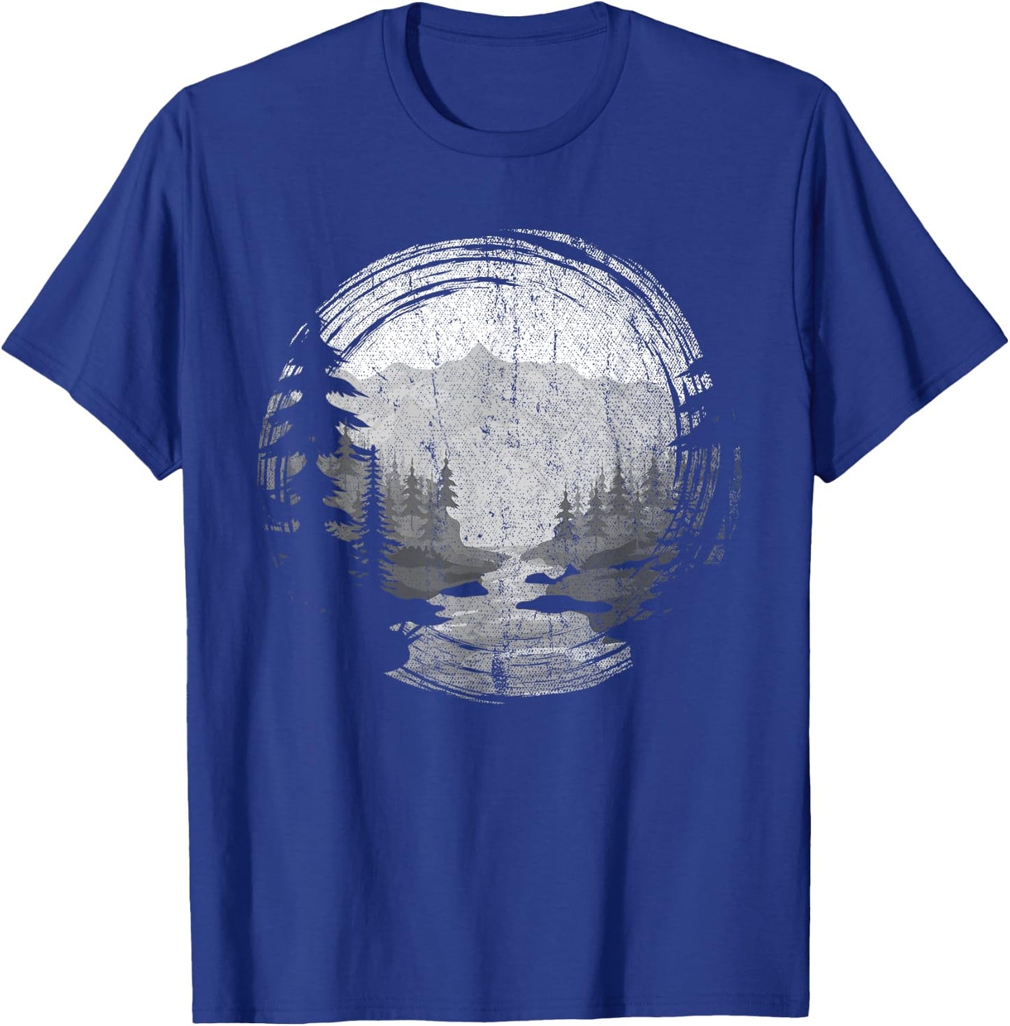 Forest Landscape Nature Lovers Outdoor Trees Nature , black T-Shirt - T-Shirt | Royal