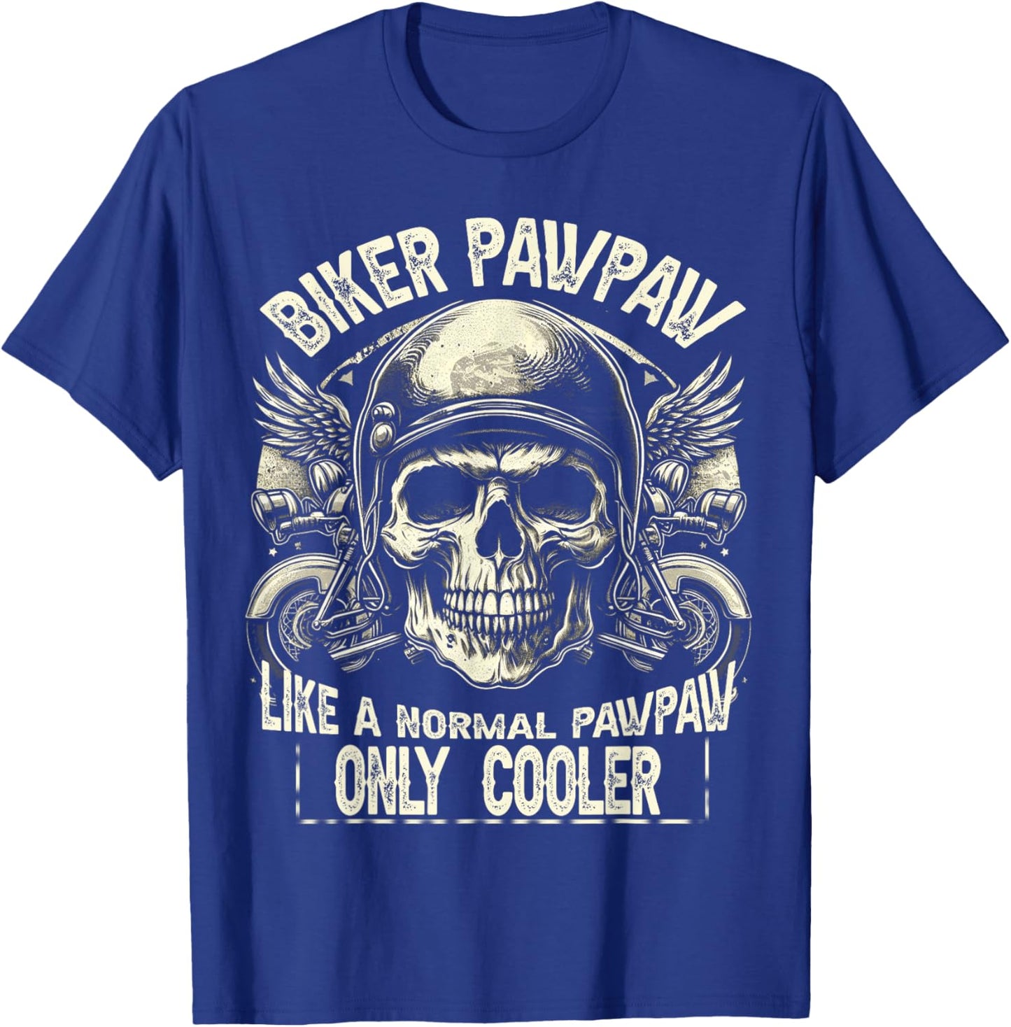 Biker pawpaw motorcycle lovers dad father's day T-Shirt - T-Shirt | Royal