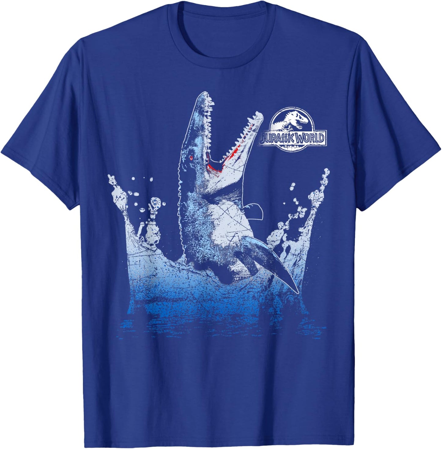 Jurassic World Aquatic Dinosaur Splash T-Shirt - T-Shirt | Royal