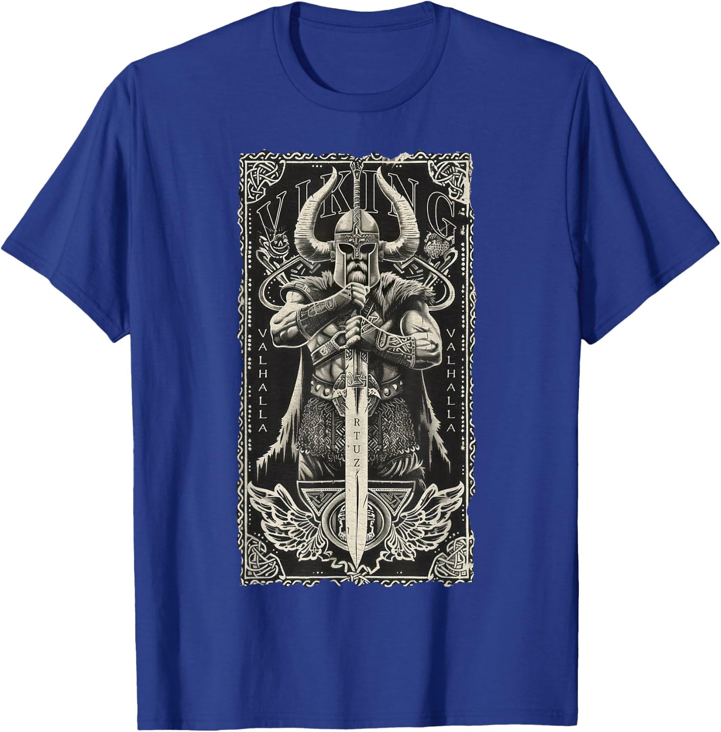 Valhalla Odin Thor Runes Viking Helmet Warrior Viking T-Shirt - T-Shirt | Royal