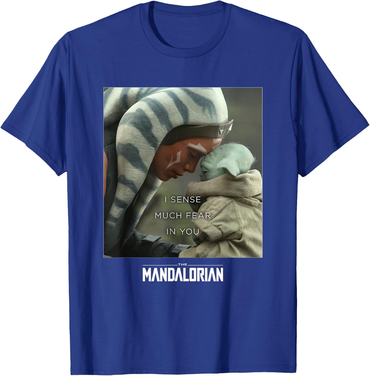 Star Wars: The Mandalorian Ahsoka & The Child I Sense Fear T-Shirt - T-Shirt | Royal