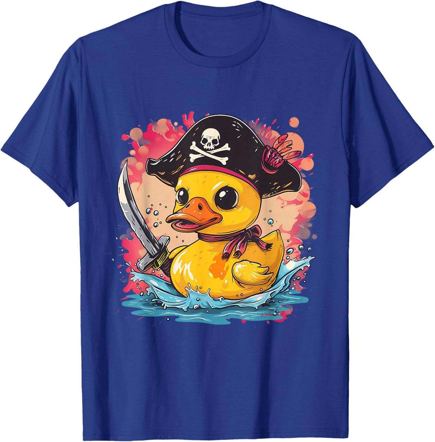 Rubber Duck Pirate Funny Rubber Duck Captain Rubber Duckie T-Shirt - T-Shirt | Royal