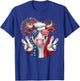 Fourth of July Firework Bull cow Patriotic American Flag T-Shirt - T-Shirt | Royal