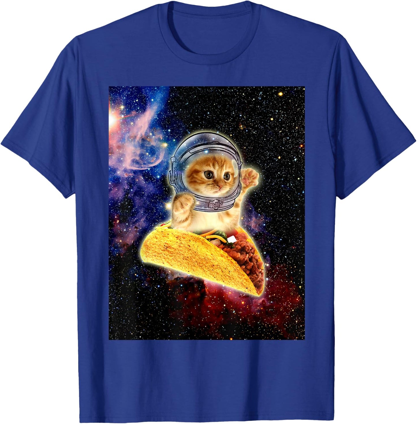 Crazy Space Taco Cat Funny v2 T-Shirt - T-Shirt | Royal