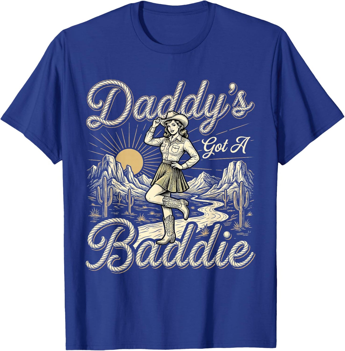 Daddy's Got A Baddie Country Western Sassy Wife T-Shirt - T-Shirt | Royal