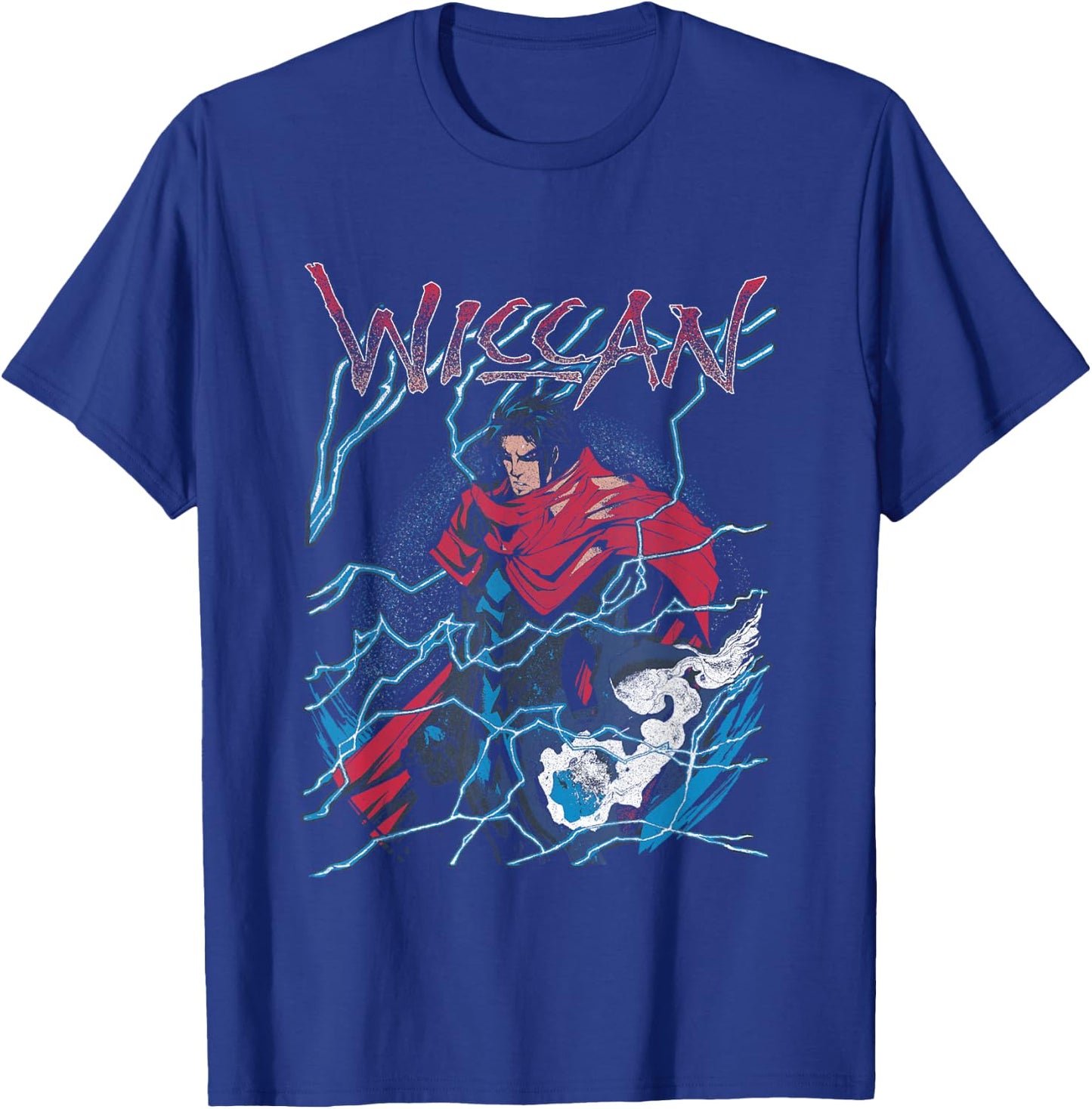 Marvel Universe Classic We Get Wiccan Retro Big Chest Poster T-Shirt - T-Shirt | Royal