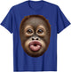 Baby Orangutan Ape Monkey Face Stomach Funny Cute Kiss Lips T-Shirt - T-Shirt | Royal