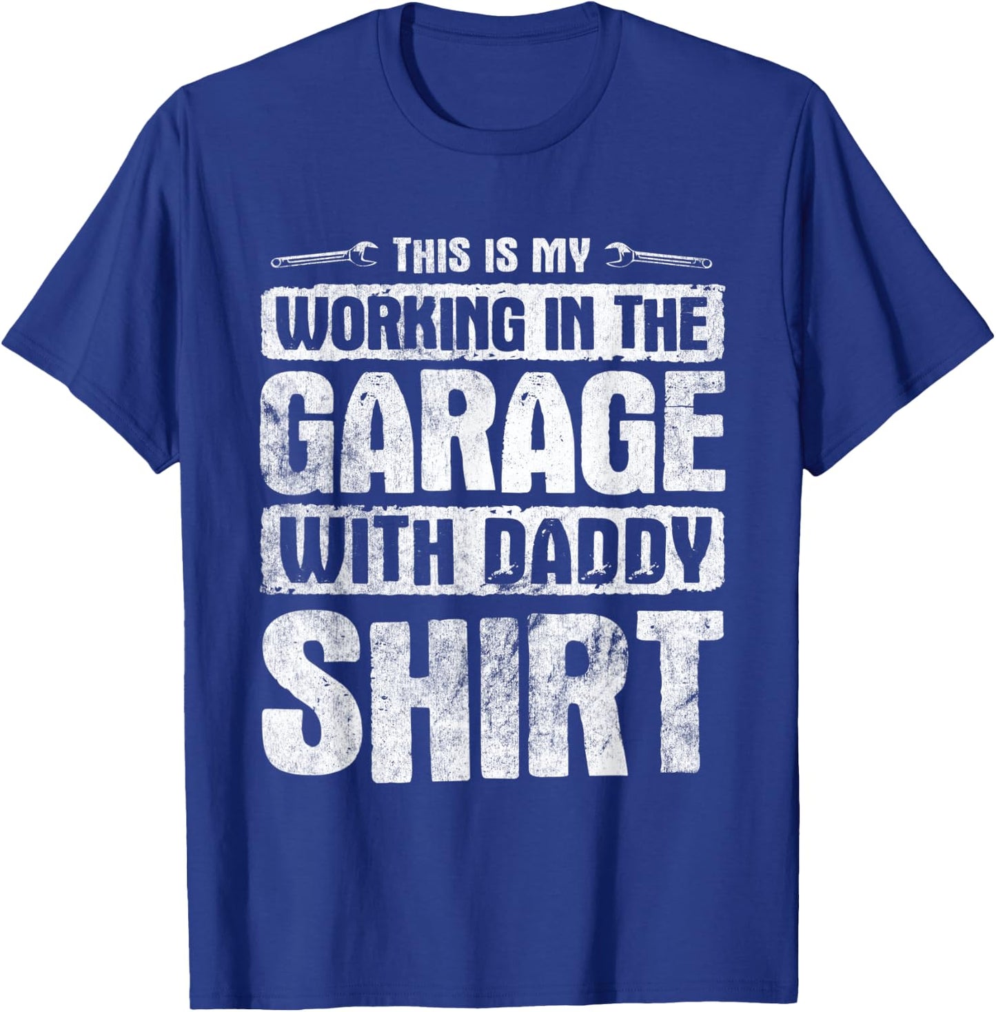 Car Mechanic Working In The Garage With Daddy T-Shirt - T-Shirt | Royal