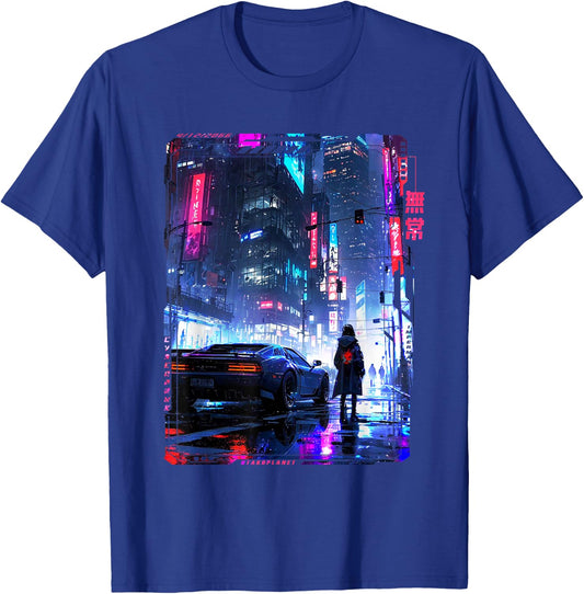 Cyberpunk City in Tokyo 80's 90's Retro Vaporwave Harajuku T-Shirt - T-Shirt | Royal
