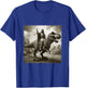 Vintage Jesus Riding T Rex Dinosaur Believers Christian T-Shirt - T-Shirt | Royal