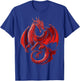 Mythical Illustration Red Dragon , Black, S T-Shirt - T-Shirt | Royal