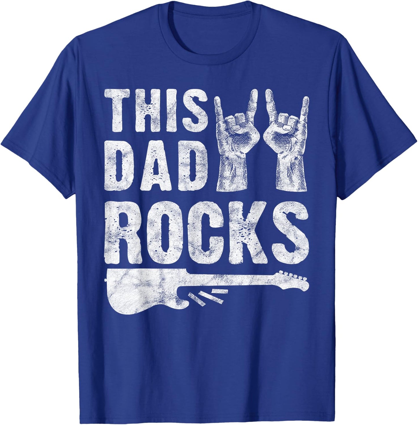 This Dad Rocks Rock n Roll Heavy Metal Fathers Day T-Shirt - T-Shirt | Royal
