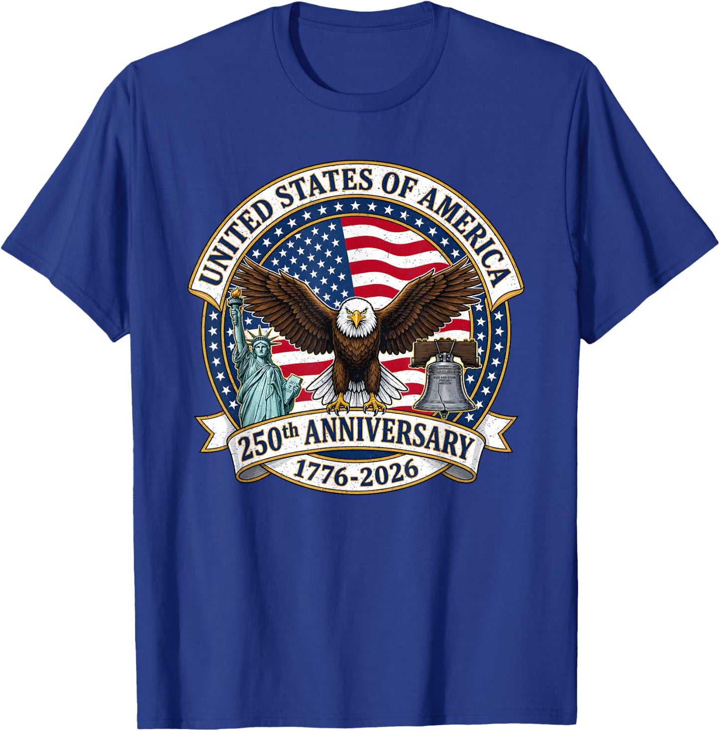 United States of America 250th Anniversary USA 250 Years T-Shirt - T-Shirt | Royal