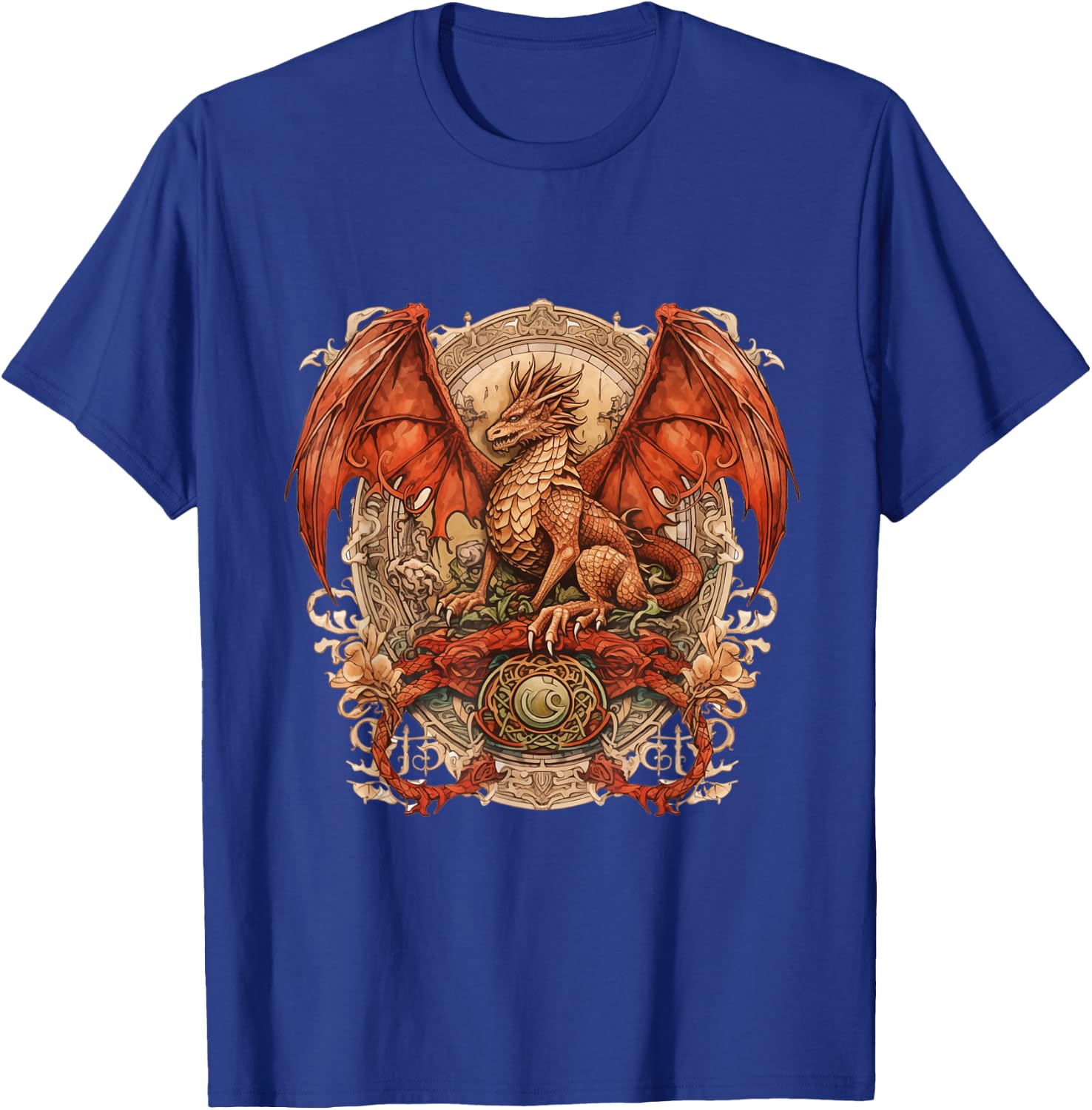 Blazing Dragon of the Fantasy Realm T-Shirt - T-Shirt | Royal