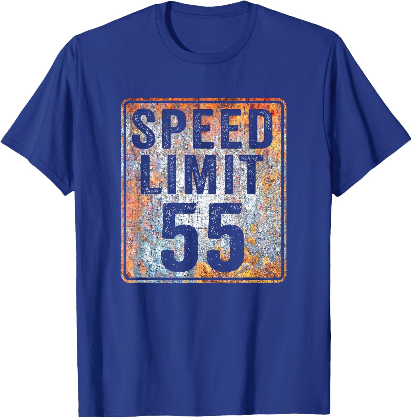 Speed Limit 55 MPH Sign 55th Birthday 55 Years Old Driving T-Shirt - T-Shirt | Royal