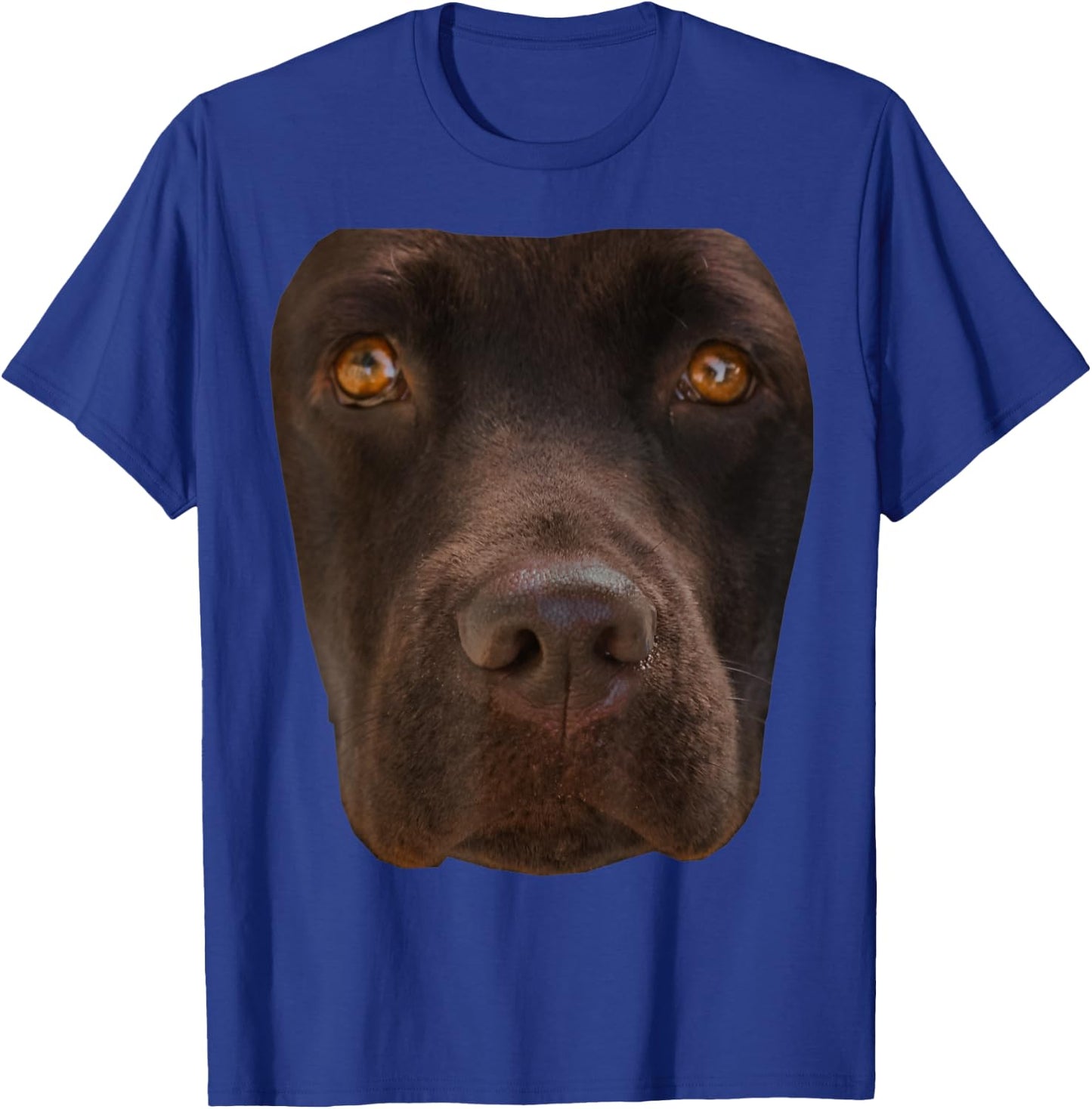 Chocolate Lab Lovers Dark Brown Dog Face Costume Women Kids T-Shirt - T-Shirt | Royal