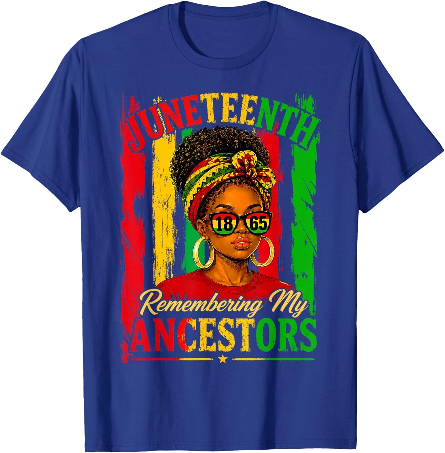 Juneteenth Remembering My Ancestors Black Women Juneteenth T-Shirt - T-Shirt | Royal