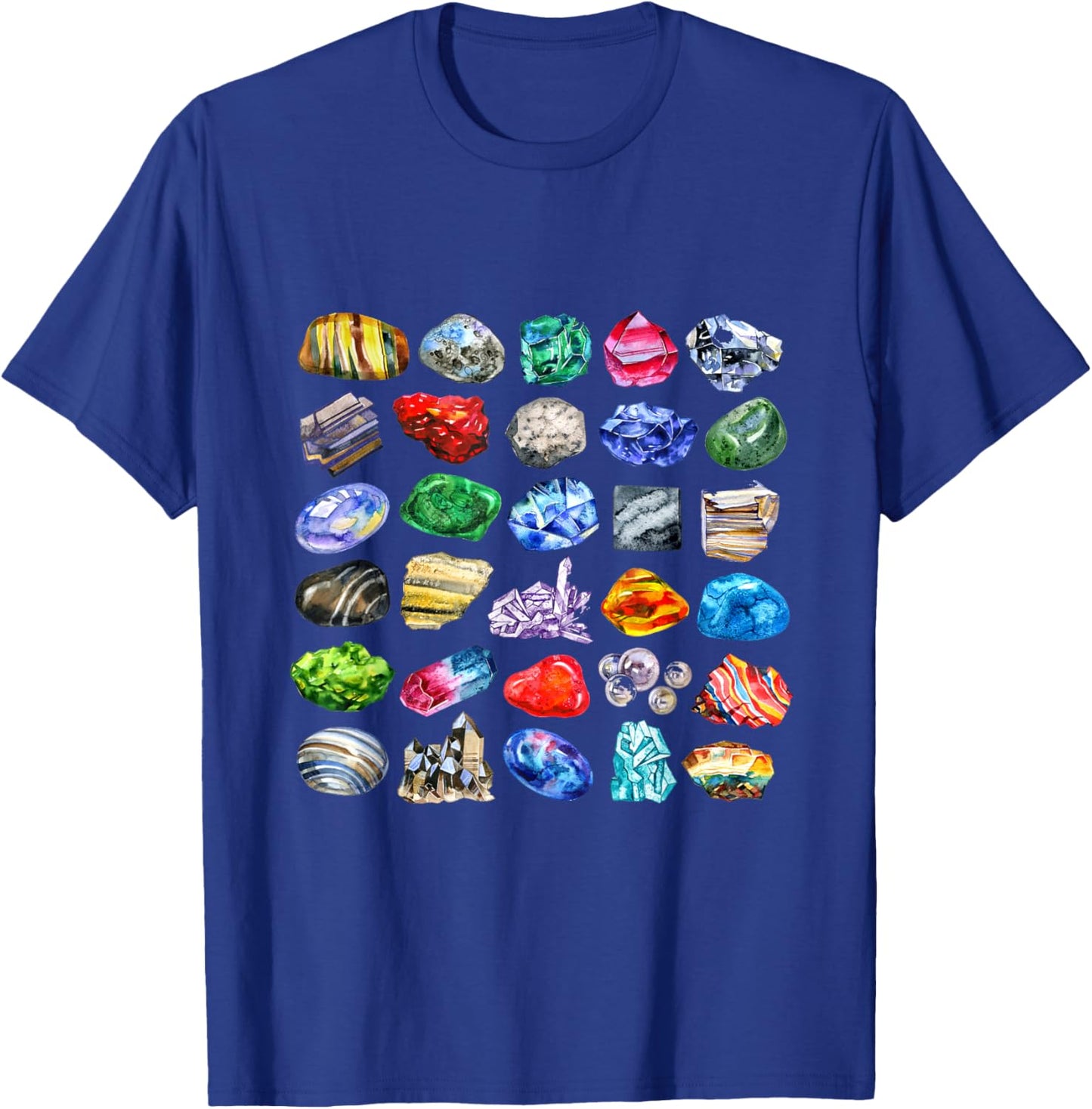 Minerals Gems and Crystals Rock Collecting T-Shirt - T-Shirt | Royal