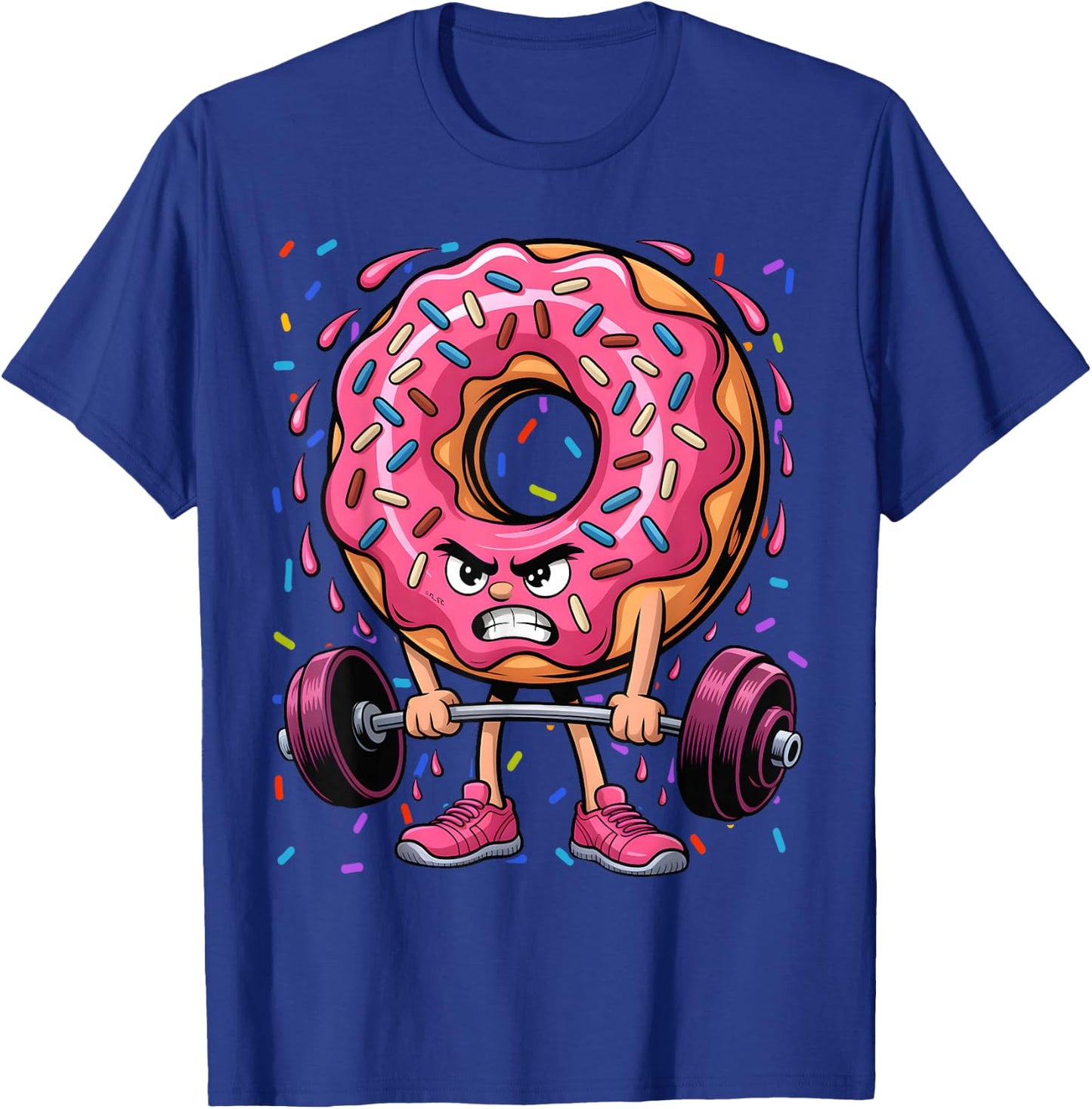 Donut Deadlift Weightlifing Funny Fitness Workout Gym Lover T-Shirt - T-Shirt | Royal