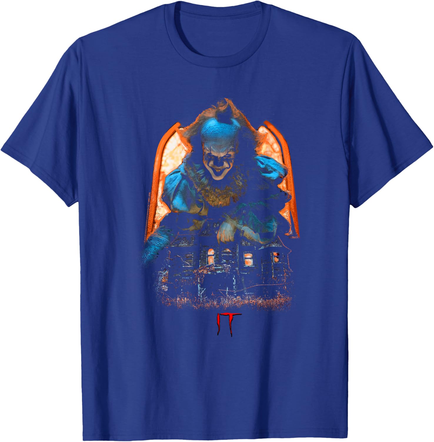 IT Pennywise Halloween Scary Poster T-Shirt - T-Shirt | Royal