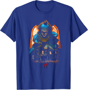 IT Pennywise Halloween Scary Poster T-Shirt - T-Shirt | Royal