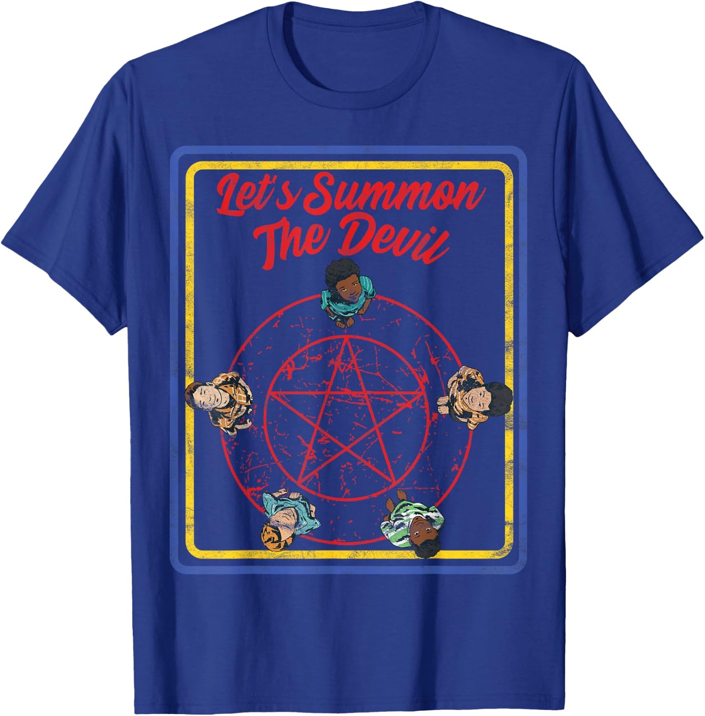 Vintage Child Game Horror - Let's Summon The Devil Schwarz S T-Shirt - T-Shirt | Royal