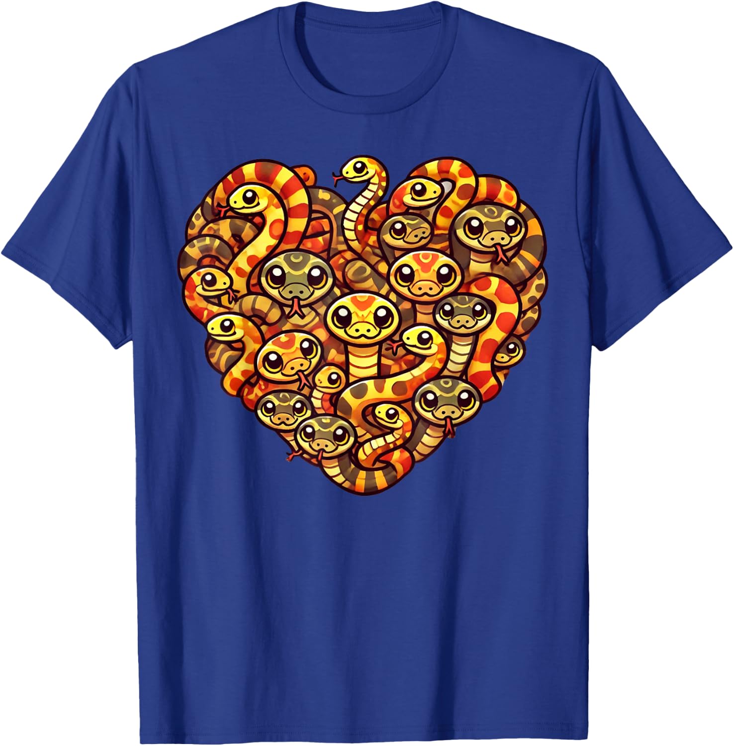 Funny Snakes Hognose Snake Lover Heart Love Reptiles T-Shirt - T-Shirt | Royal