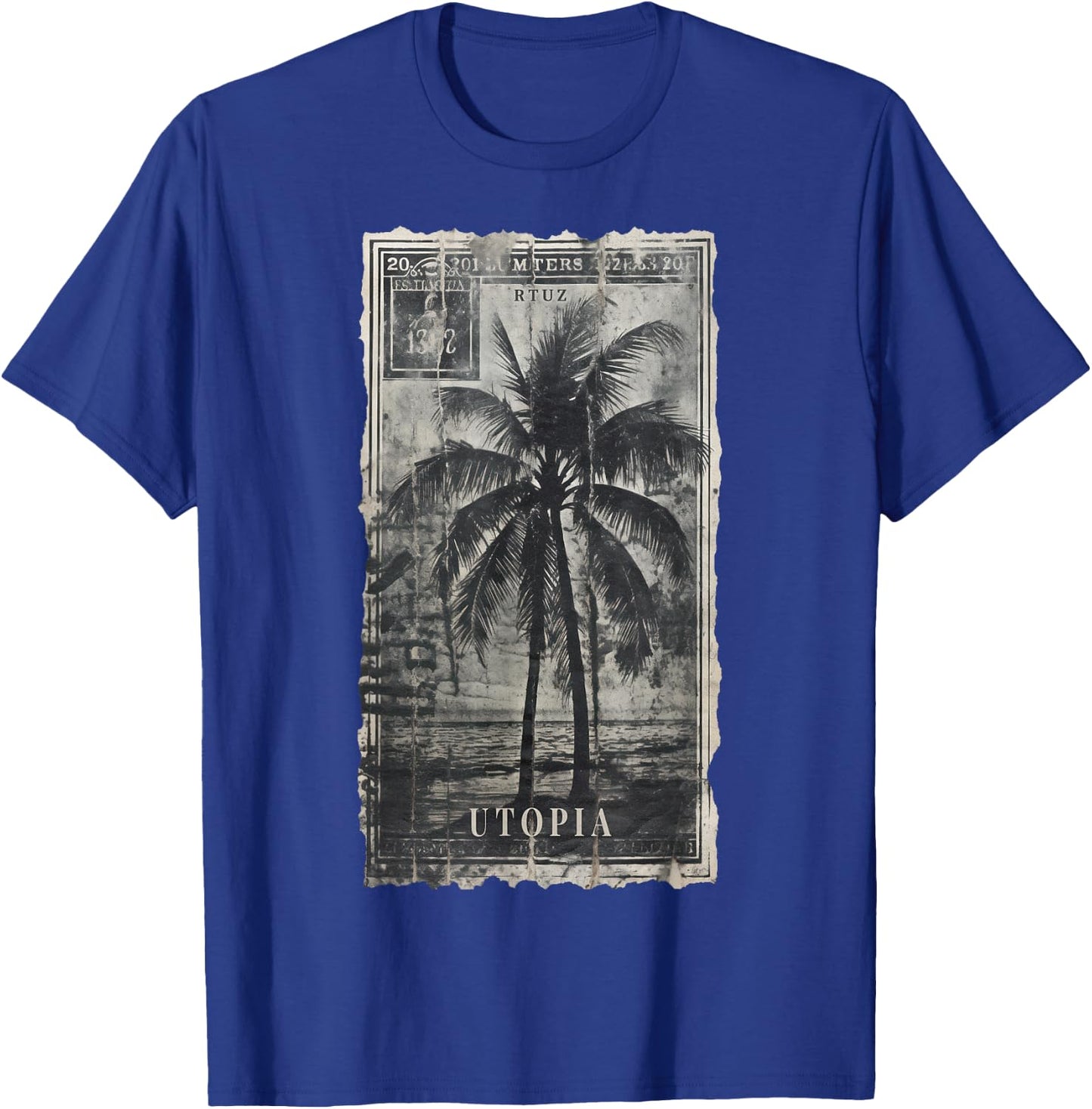 Palm Trees Palm Tree Beach Sea Sun Holiday Summer T-Shirt - T-Shirt | Royal