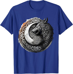 Wolf of Odin Viking Mythology Warrior Dad Wolves Themed T-Shirt - T-Shirt | Royal