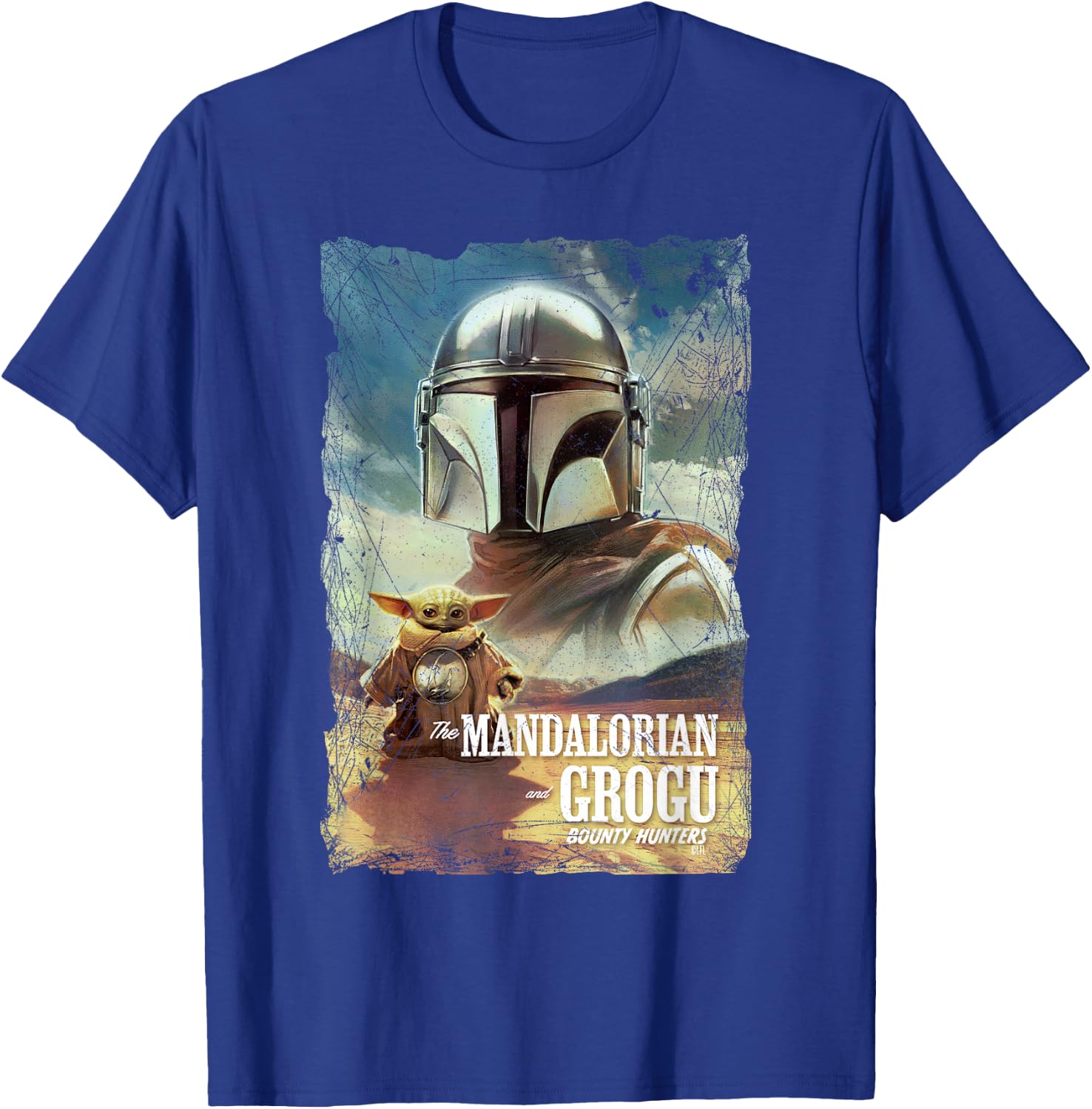 Star Wars The Mandalorian and Grogu Movie Classic Poster Art T-Shirt - T-Shirt | Royal