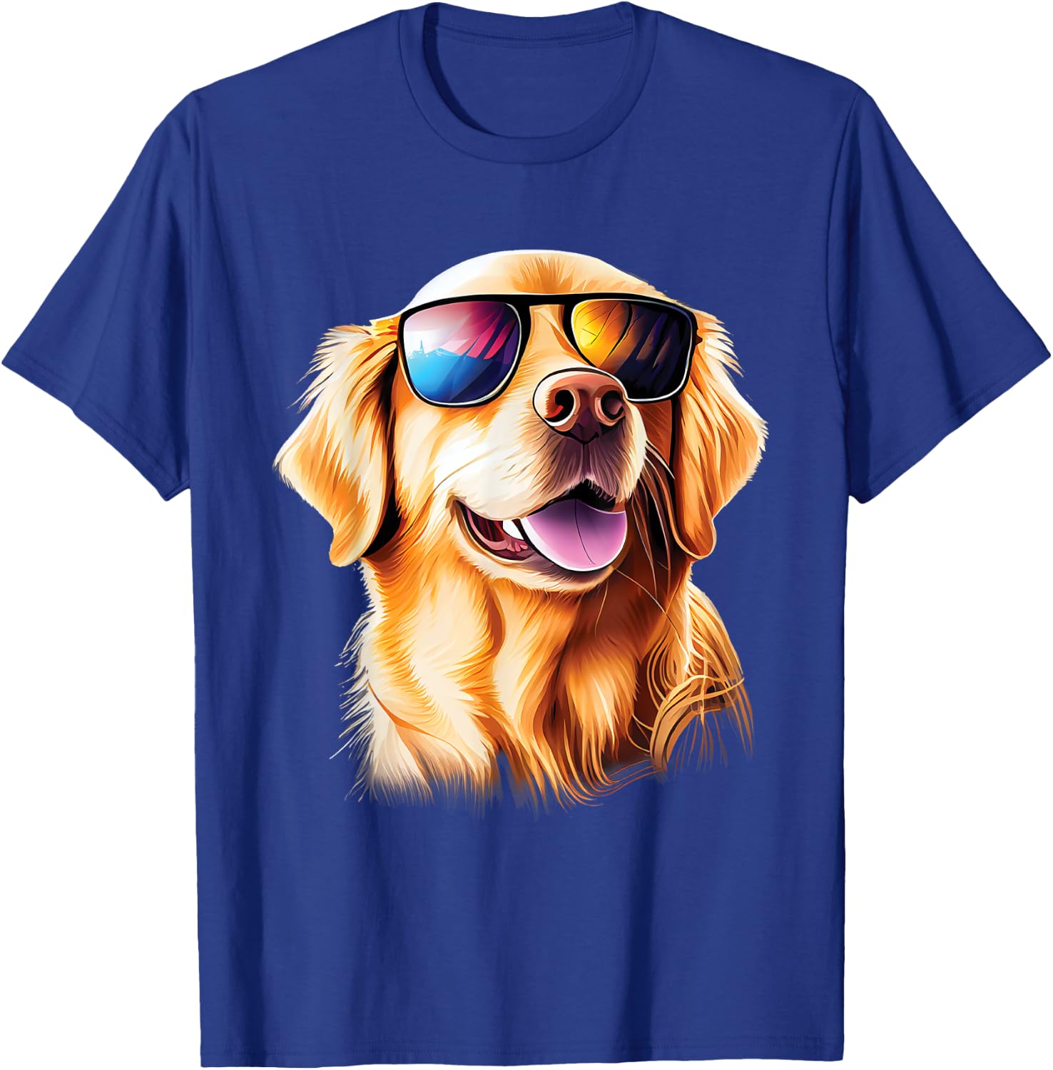 Golden Retriever With Sunglasses - Pet Lover Dog Owner Men Women Girls Kids T-Shirt - T-Shirt | Royal