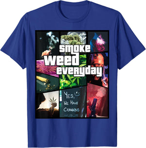 Smoke Weed Everyday - Hanf T-Shirt - T-Shirt | Royal