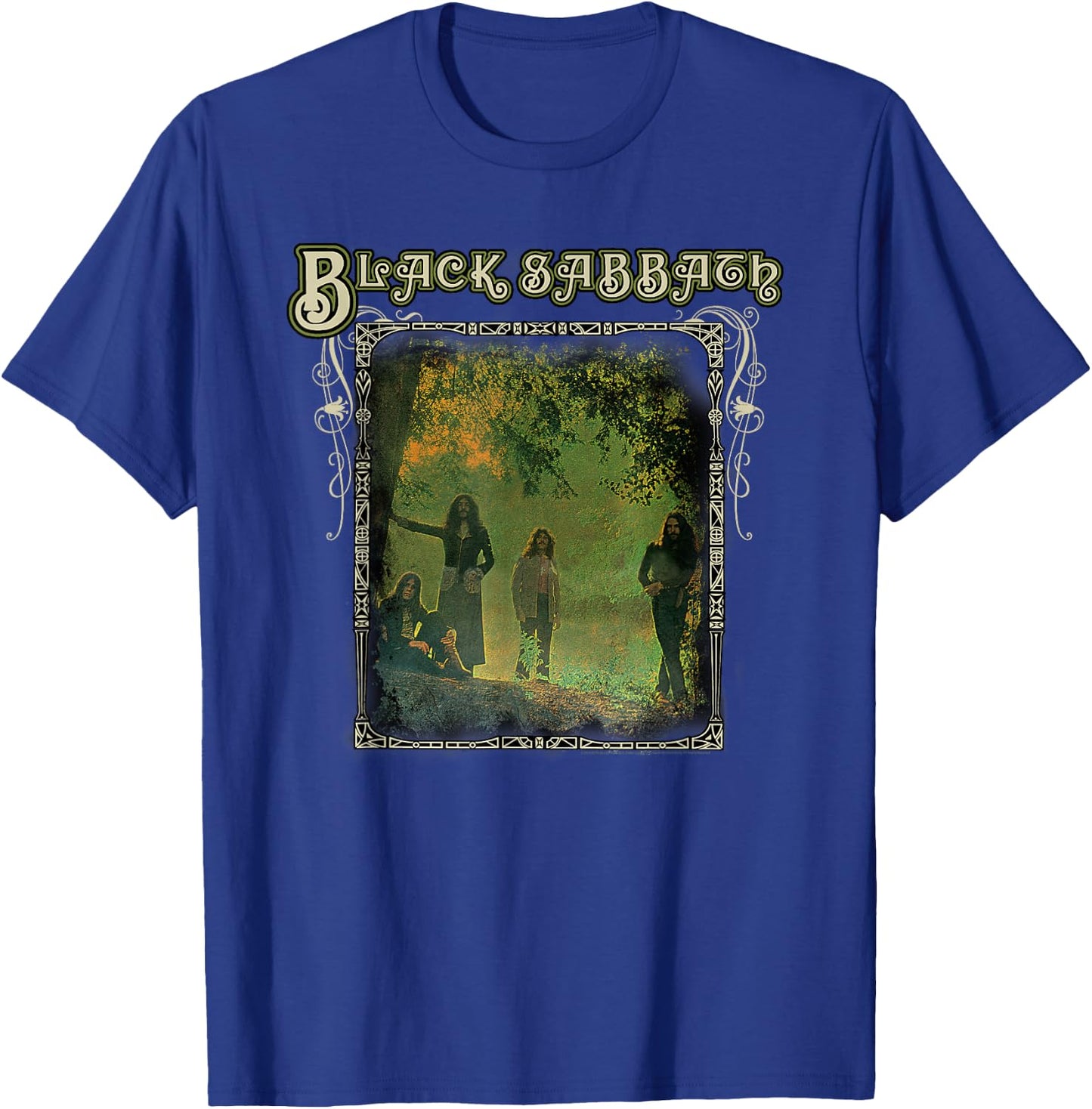 Black Sabbath Band Garden Photo T-Shirt - T-Shirt | Royal