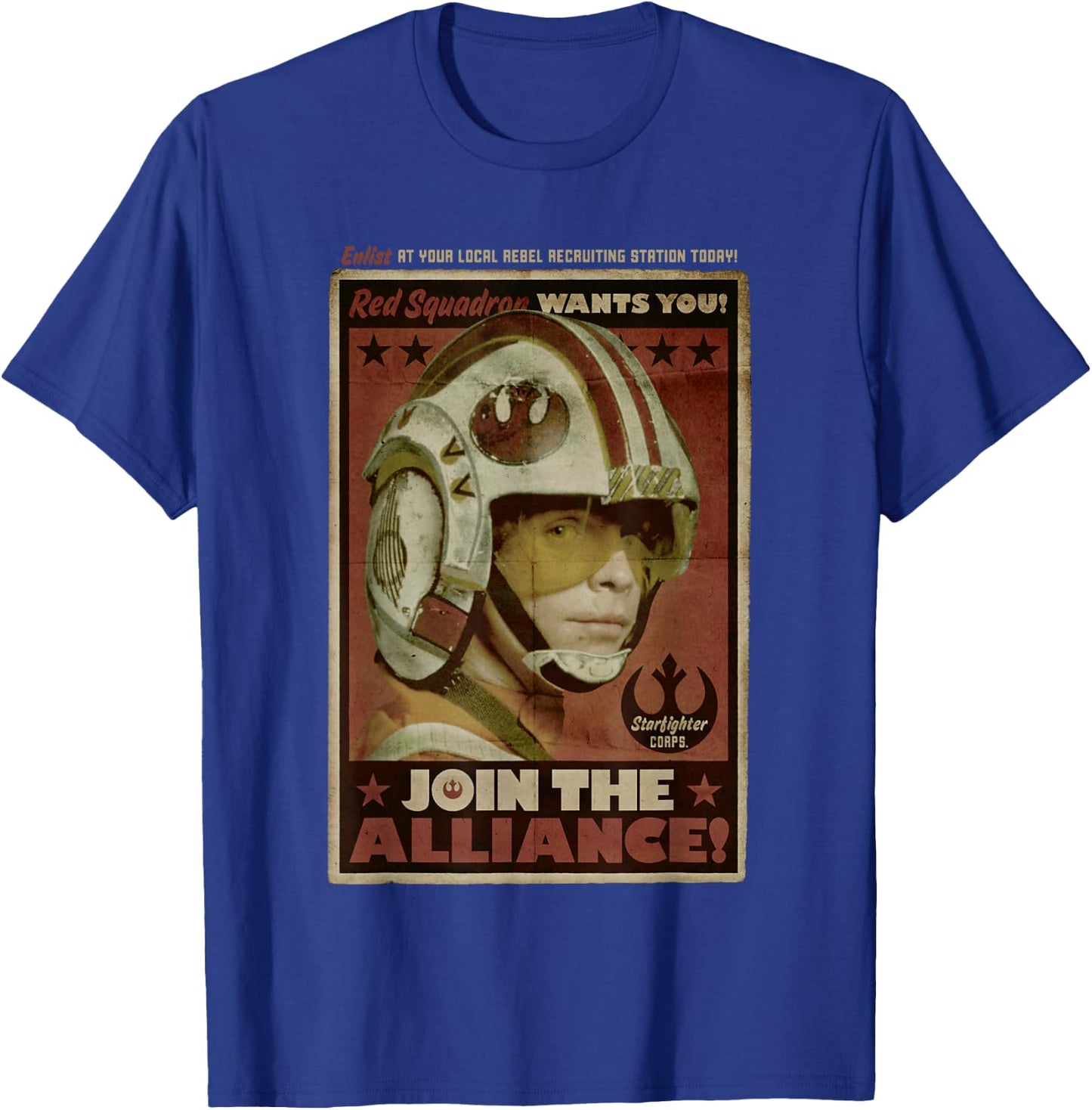 Star Wars Classic Join The Alliance Rebels Propaganda Retro T-Shirt - T-Shirt | Royal