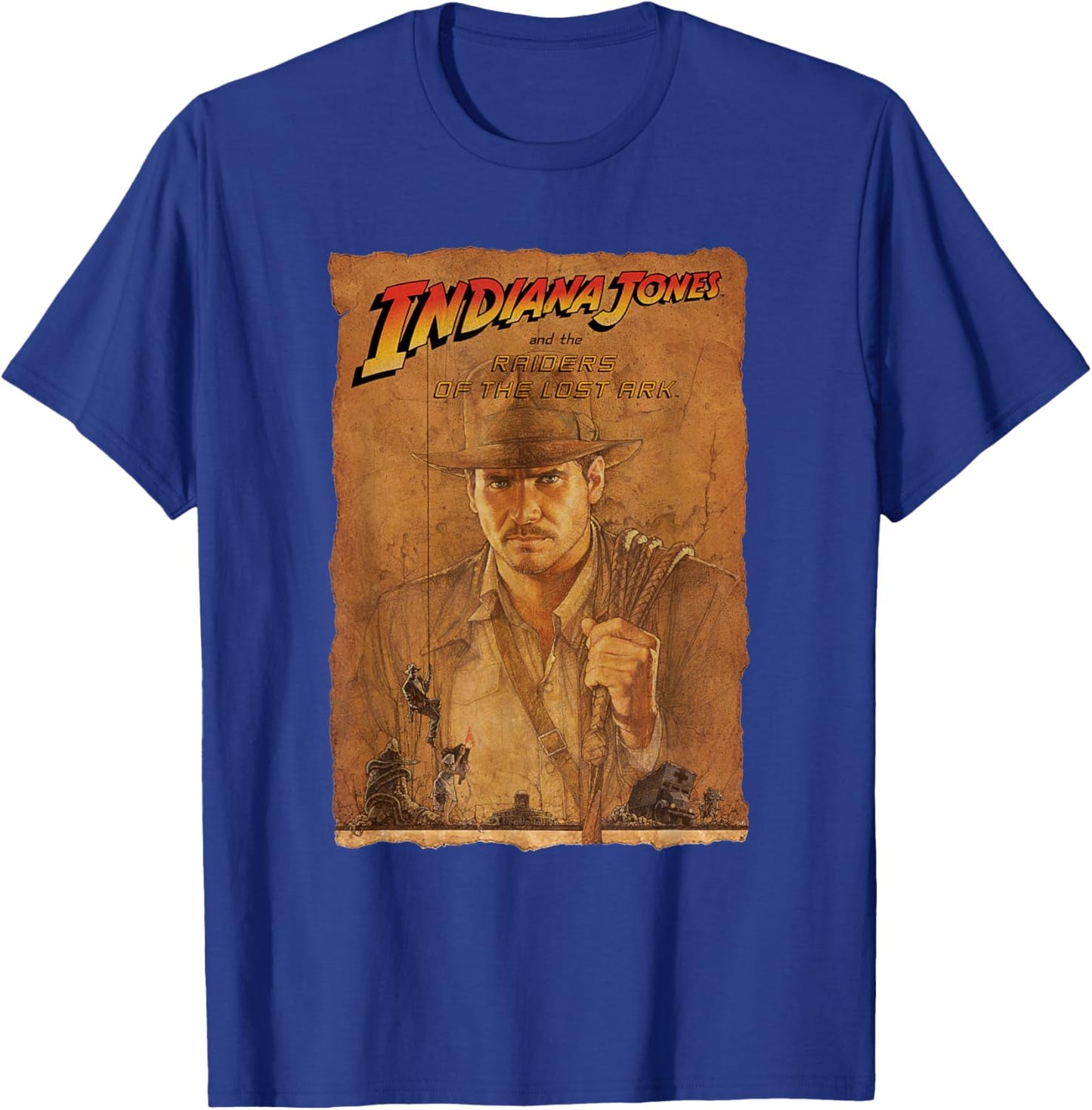 Lucasfilm Indiana Jones Raiders of the Lost Ark Poster Art , black T-Shirt - T-Shirt | Royal