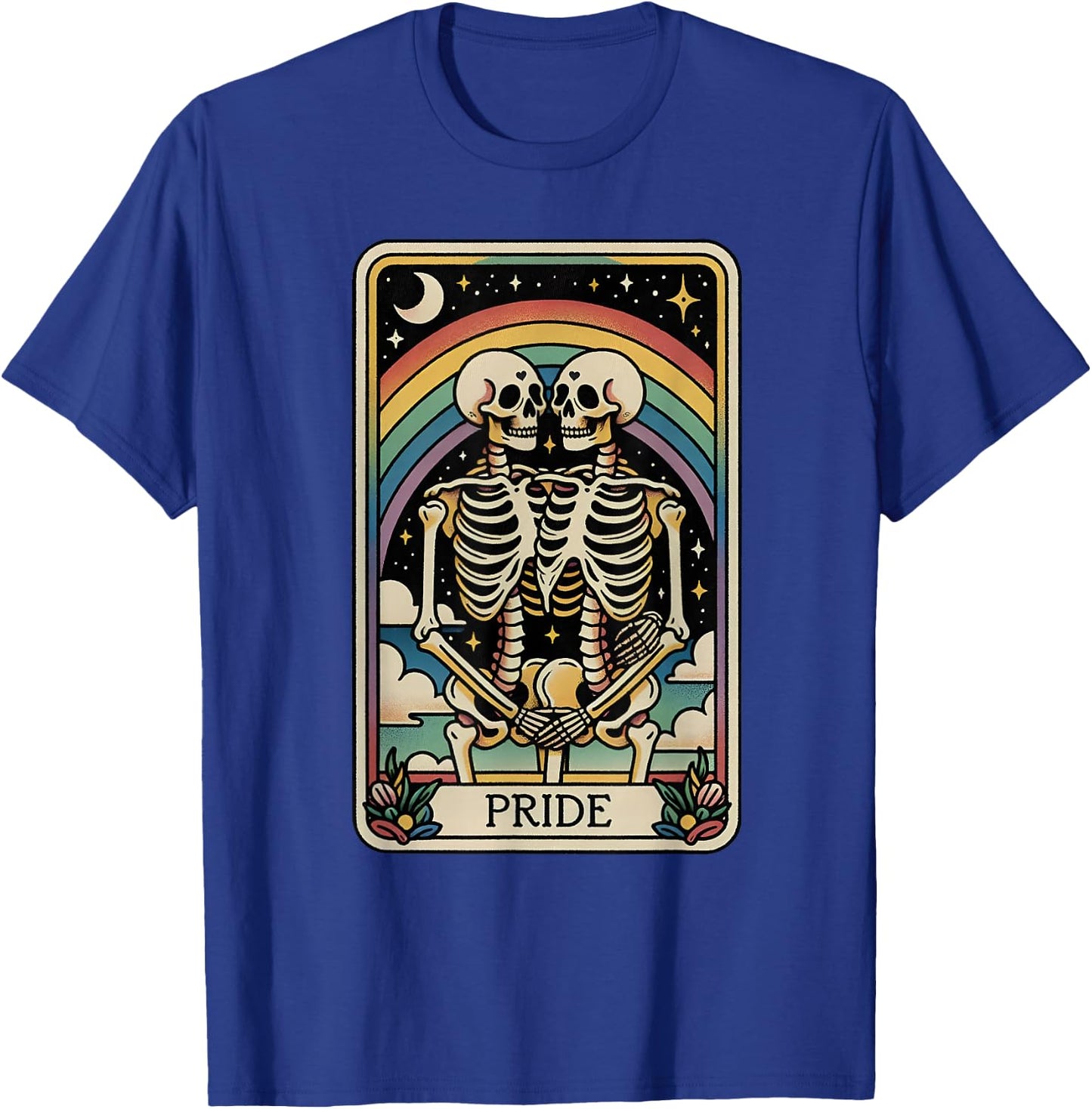 Pride Skeleton Couple LGBT Lesbian Gay Bisexual Transgender T-Shirt - T-Shirt | Royal