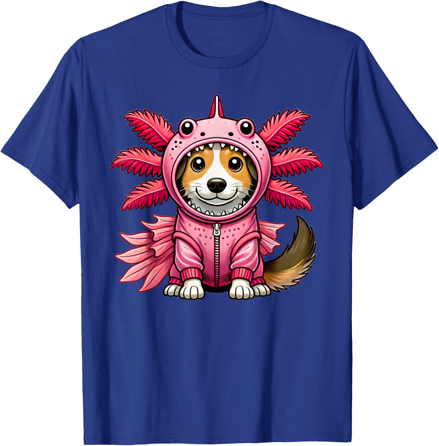 Kawaii Dog Puppy Axolotl Costume T-Shirt - T-Shirt | Royal