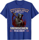 with German Text "Beruflich wollte ich schon immer was mit Menschen machen" (, black T-Shirt - T-Shirt | Royal