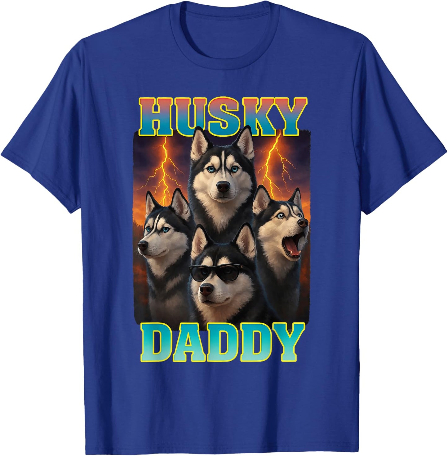 Papa Husky T-Shirt - T-Shirt | Royal