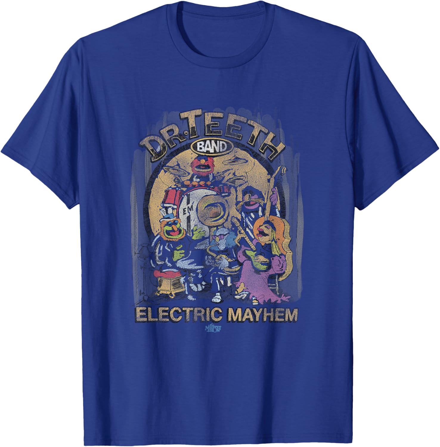 Disney The Muppets Show Dr. Teeth Electric Mayhem Distressed T-Shirt - T-Shirt | Royal