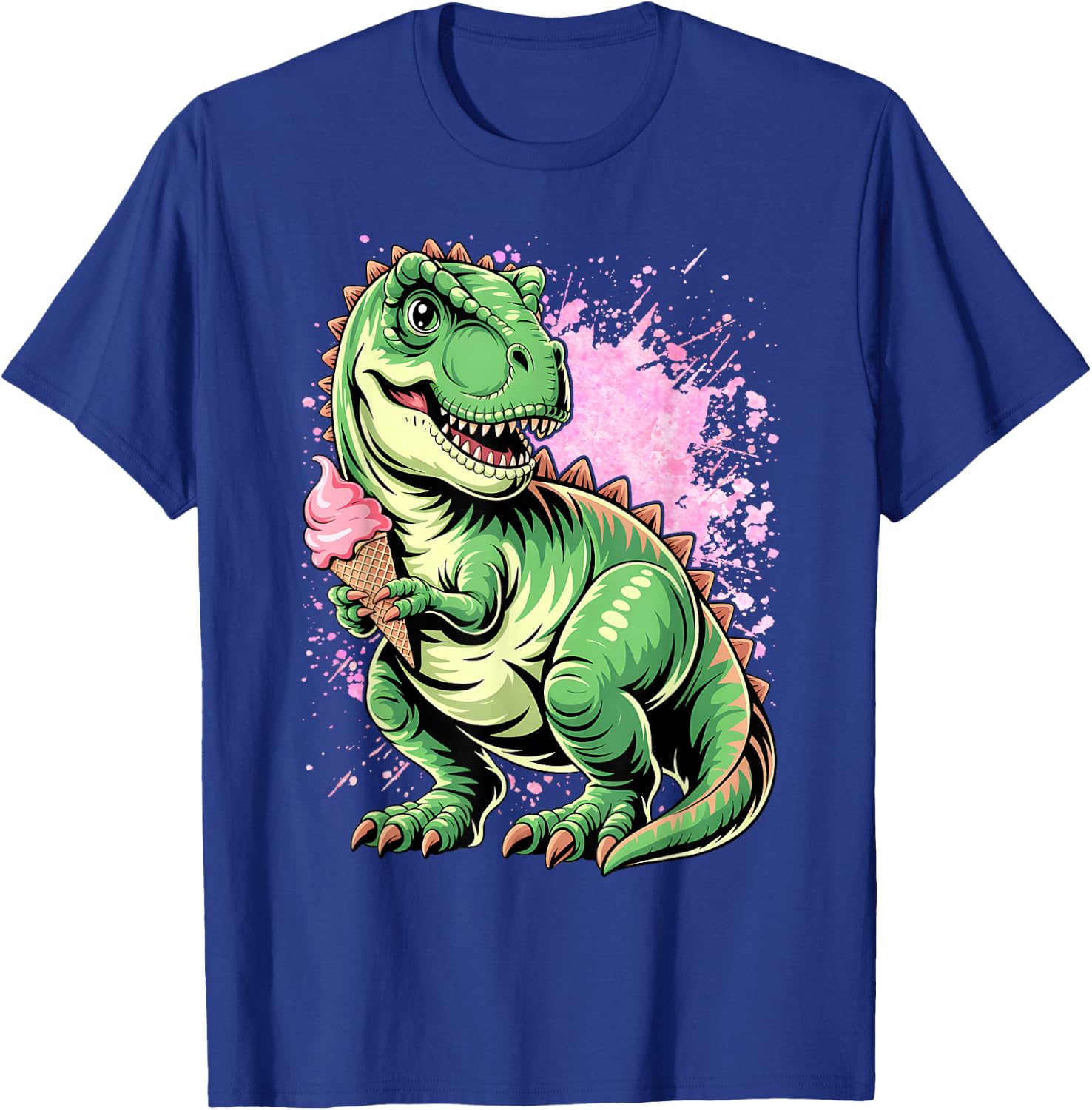 Ice Cream Dinosaur Brontosaurus Delicious Icecream Dino T-Shirt - T-Shirt | Royal
