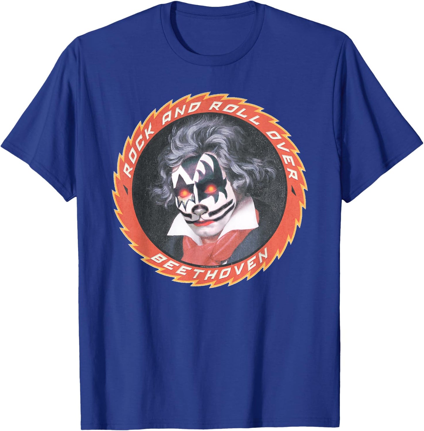 KISS Beethoven , Black, Small, -Adults, Short Sleeve, , Classic Fit, Cotton 65% Polyester 35% T-Shirt - T-Shirt | Royal