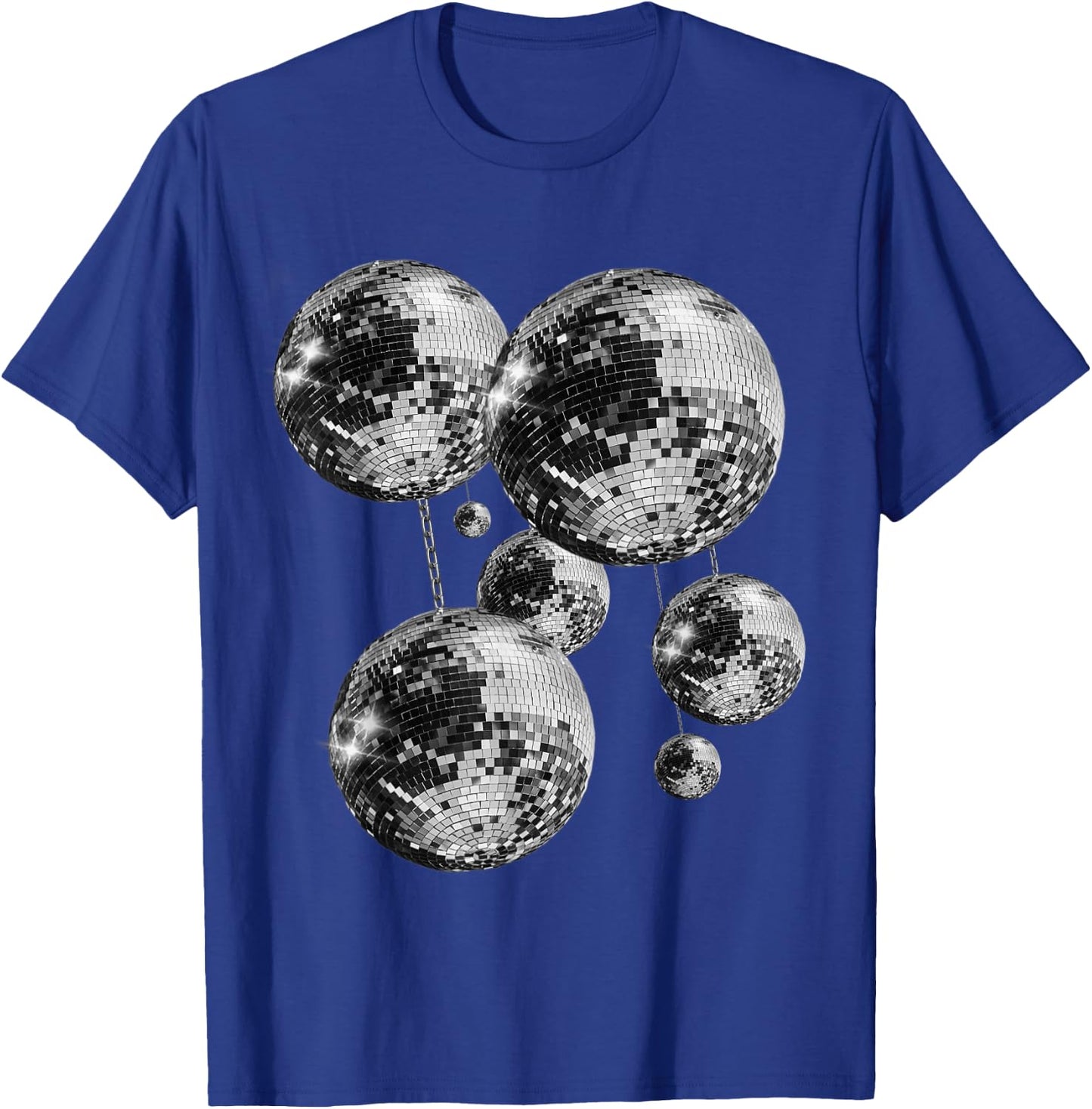 Black and White Disco Ball Pattern 70s 80s Retro Vintage , black T-Shirt - T-Shirt | Royal