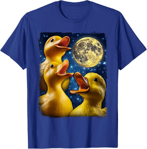 Rubber Duck Howling Moon T-Shirt - T-Shirt | Royal