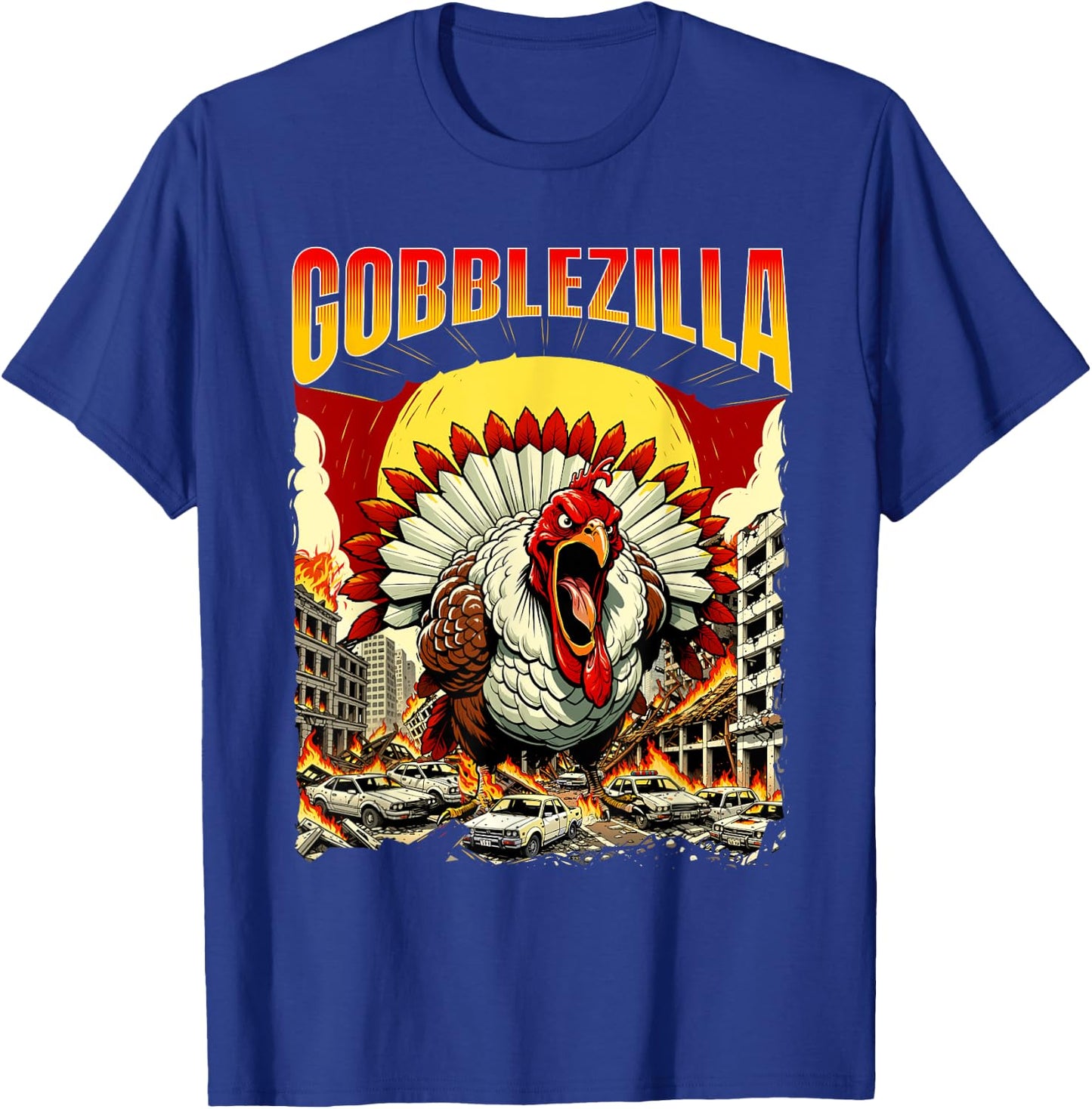 Fall & Thanksgiving Shirts Gobblezilla - Thanksgiving Day Fall Holiday T-Shirt - T-Shirt | Royal