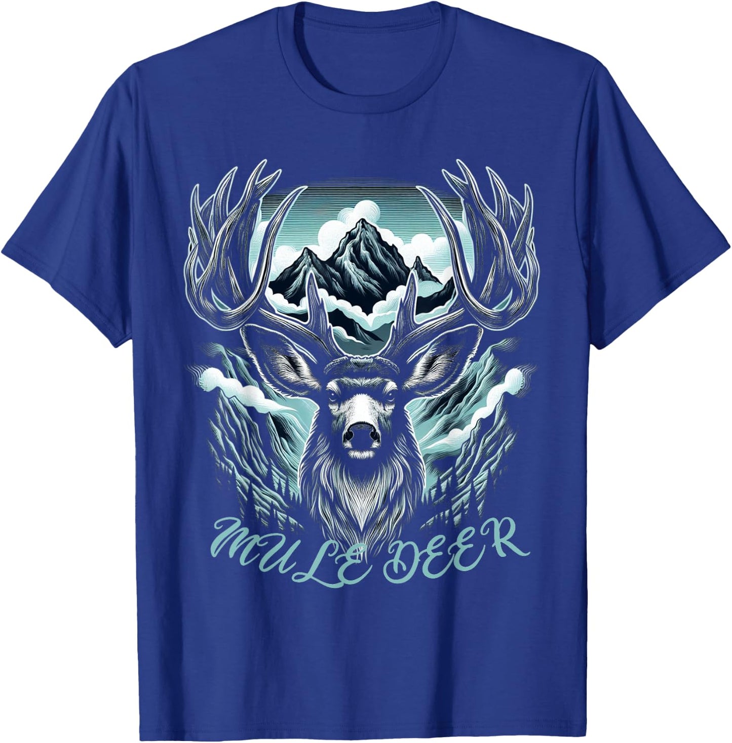Muledeer Hunter Hunting Novelty Men Women Mule Deer Hunting T-Shirt - T-Shirt | Royal