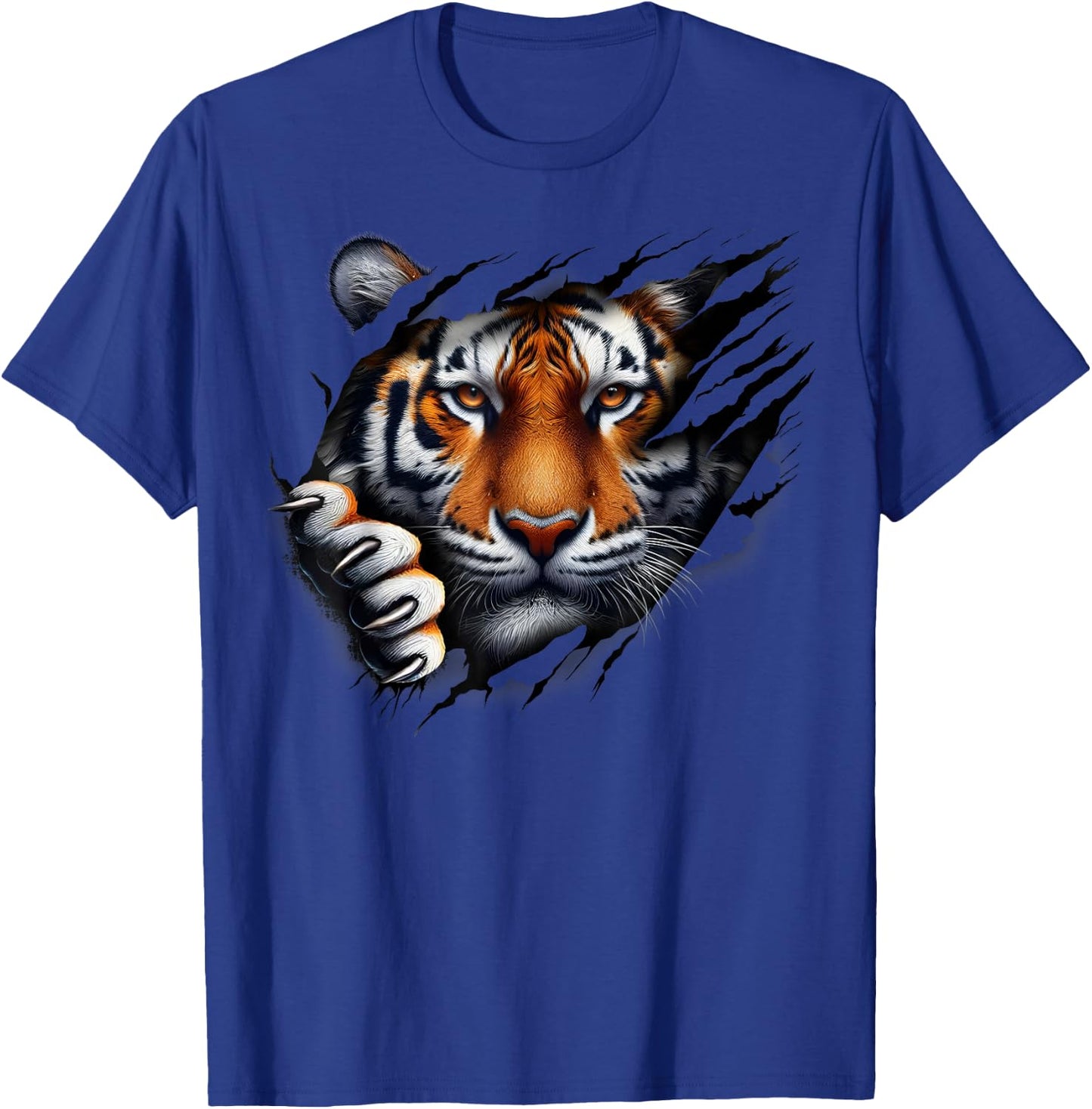 Retro Spirit Tiger Face shirt design Football Tiger Fan T-Shirt - T-Shirt | Royal