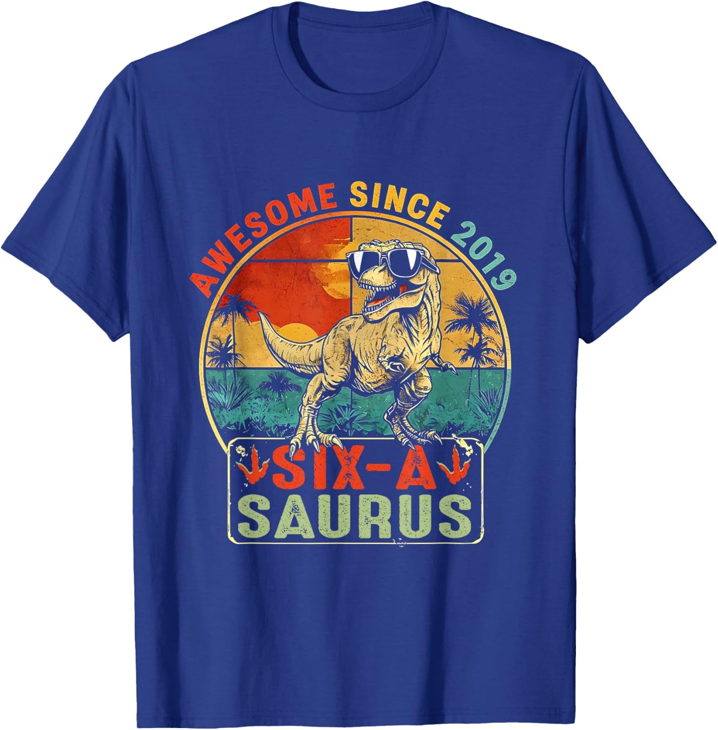 Six ASaurus T-Shirt - T-Shirt | Royal
